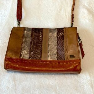 The Sak Indio leather satchel Tabacco Ribbon bag